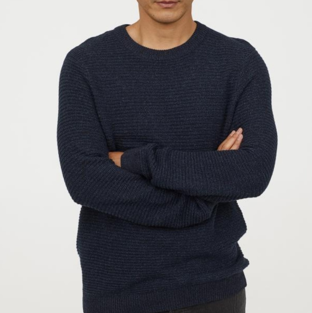 Textured-knit cotton sweater